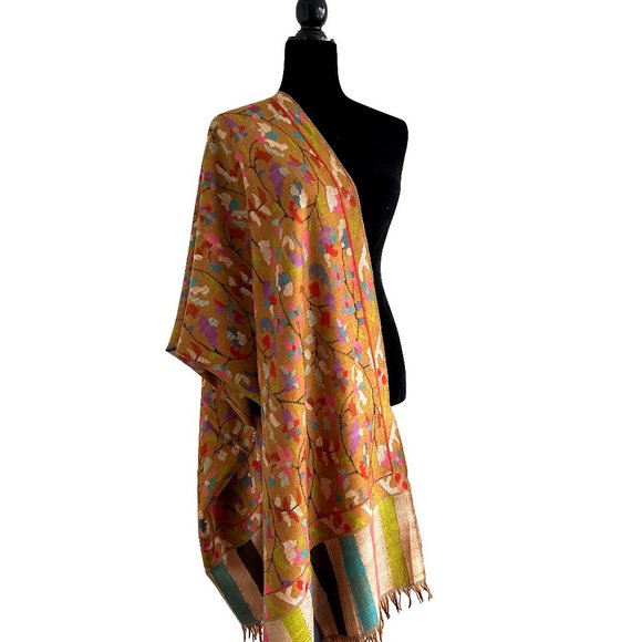 One of a kind shawl ! Gift ideas ! Pure cashmere wrap ! Handmade cashmere shawl - Picture 7 of 9